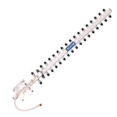 Imagem de TECHTOO Amplificador de antena direcional Yagi de alto ganho de 2,4 GHz 18dBi com conector RP-SMA para roteador de rede sem fio/reapter/adaptador USB/placa PCI de rede de extensão/câmera IP