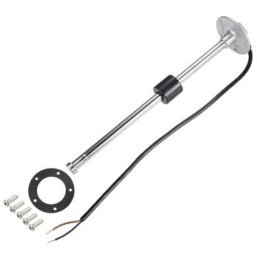 Imagem de Motoforti Unidade de emissão de combustível marítimo universal flutuador de substituição medidor de combustível tanque de gás diesel nível de água sensor unidade remetente, 318 mm, anticorrosão, aço inoxidável, tom prateado