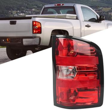 Imagem de Huray Lanterna traseira compatível com 2007-2013 Chevy Silverado substituição lado direito do passageiro conjunto de lâmpada de freio traseiro estilo original