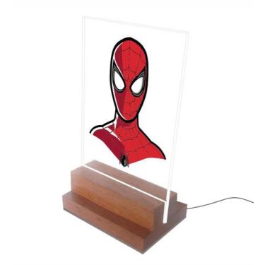 Imagem de Abajur E Luminária Marvel - Homem Aranha - Spider Man - Visão Led