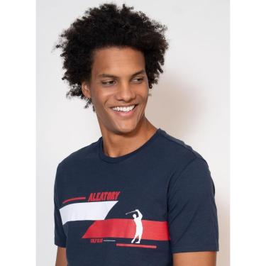 Imagem de Camiseta Aleatory Estampada Golf Marinho-Masculino