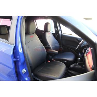 Imagem de Capas Em Couro Para Bancos Automotivos Carro Compatível Fiat Argo 2018 a 2024