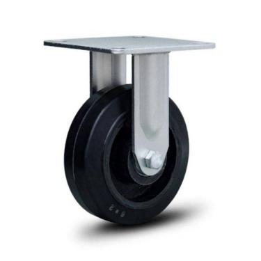 Imagem de Rodizio Industrial 6x2 Borracha Fixo Roda Ferro 350 Kg