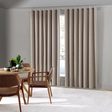 Imagem de Cortina Corta Luz Tecido 100% vedação Chevron 5,40x2,70m Cinza Cor 50 - Bella Janela