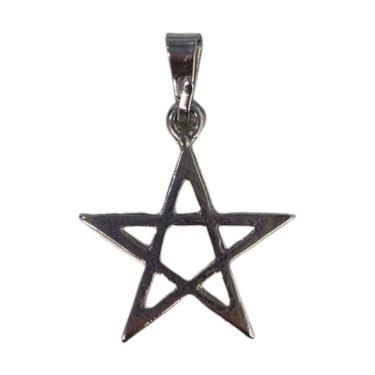 Imagem de Pingente Pentagrama Estrela de 5 Pontas 2 cm Niquelado