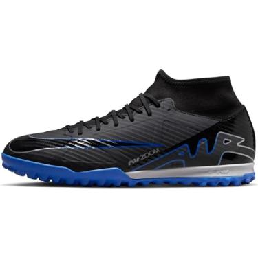 Imagem de Nike Mercurial Superfly 9 Academy Turf Tênis de futebol masculino de cano alto, Preto cromado Hyper Royal, 44