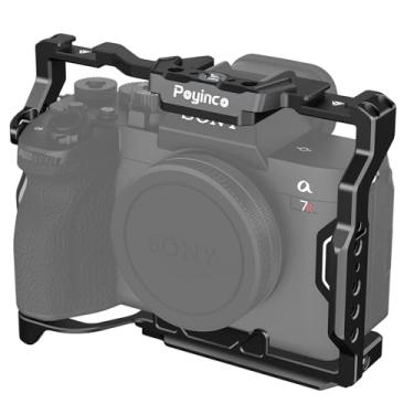 Imagem de Poyinco Suporte completo para câmera Sony Alpha 7R V/Alpha 7 IV/A7R IV/Alpha 7 S III/Alpha 1, suporte de câmera de alumínio JN-104