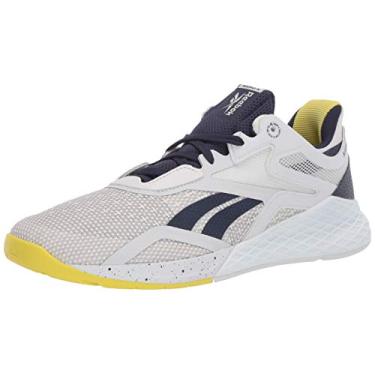 Imagem de Reebok Tênis feminino Nano X Cross, Cinza verdadeiro/azul-marinho/verde-limão, 39
