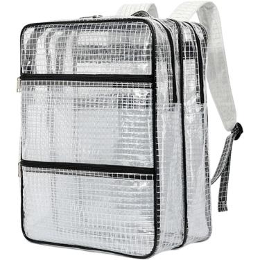 Imagem de Mochila antiestática sem poeira mochila mochila de malha transparente bolsa de ferramentas para engenheiro, 18 polegadas/20 cm, A