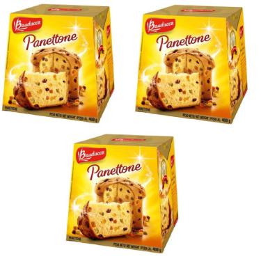 Imagem de Kit 3 Panettone Bauducco Frutas 400Gr