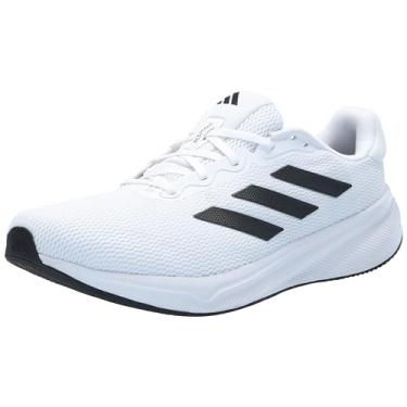 Imagem de adidas Tênis de corrida masculino Response, Branco/Preto/Branco, 37