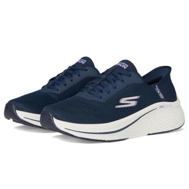 Imagem de Skechers Tênis feminino Max Cushion Elite 2.0 Vanish Hands Free Slip-ins, Azul-marinho/lavanda, 7 Wide