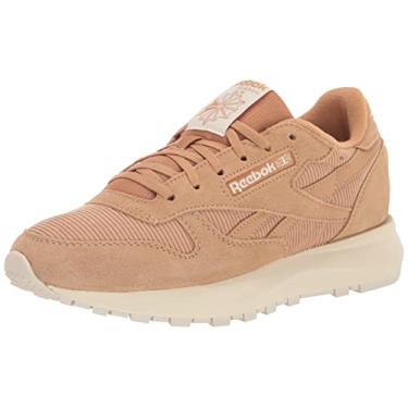 Imagem de Reebok Tênis feminino clássico de couro Sp, Bege verdadeiro/branco, 5.5