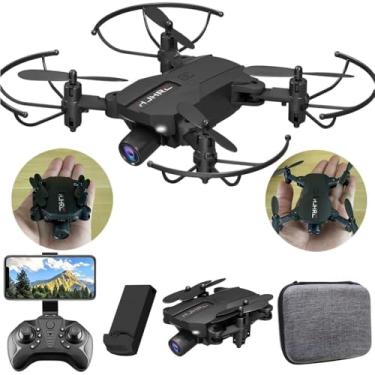 Imagem de Lozenge Drone mini drones super pequenos com câmera para adultos 1080p drones para iniciantes RC helicóptero quadricóptero brinquedo UAV Altitude Hold Trajetória voo