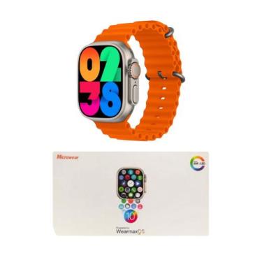 Imagem de Smartwatch 2 Pulseiras Series 10 Ultra W69+ Plus Nfc Super Amoled 2GB 