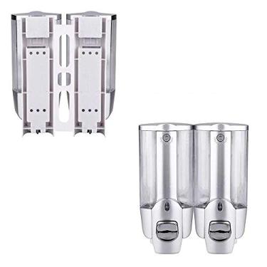 Imagem de Dispenser Duplo Shampoo Alcool Gel Sabonete Liquido Hotel Shopping