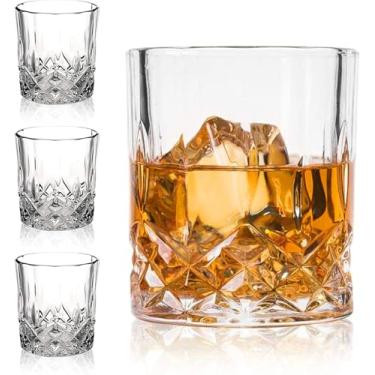 Imagem de Conjunto de 4 copos de uísque antiquados de cristal, copos de bourbon exclusivos de 325 ml, ultra-claridade para vodka, uísque e coquetéis (4 conjuntos)