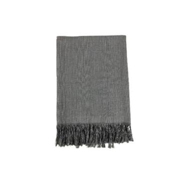 Imagem de Xale Manta Premium para Sofá Decorativa 1,40mx2,10m Copacabana Cinza -