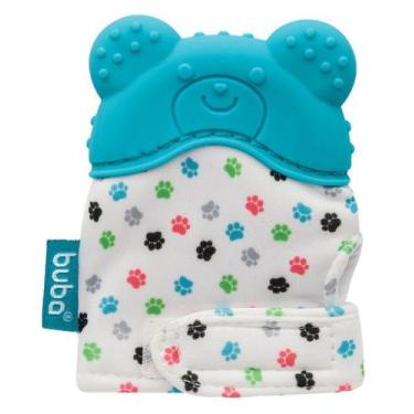 Imagem de Mordedor Luvinha Para Bebê Silicone Livre BPA Azul Buba
