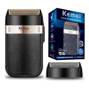 Imagem de Aparelho Profissional de Barbear Kemei KM2024 - Portátil e Recarregáve