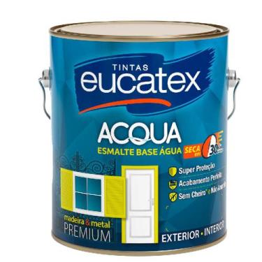 Imagem de Esmalte seca rápido base água branco acetnado 3,6lt - EUCATEX