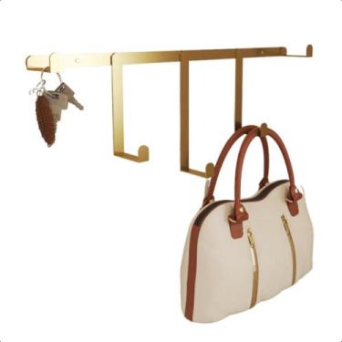 Imagem de Cabideiro Industrial Decorativo Ferro Dourado 45x16x5cm - RDS Metalúrg