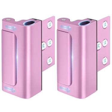 Imagem de Fechadura de porta para segurança infantil, segurança doméstica, trava de porta à prova de crianças para parte superior da porta de batente oscilante para dentro da porta, trava de trava alta à prova