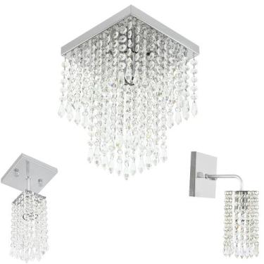 Imagem de Conjunto Lustre Marrycrilic + Clearcrilic + Arandela - MARRYLUZ