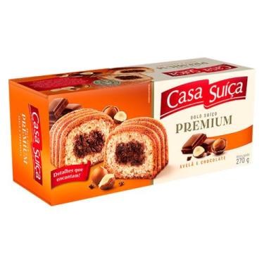 Imagem de Bolo Premium Avelã e Chocolate Casa Suiça 270g - Casa Suíça