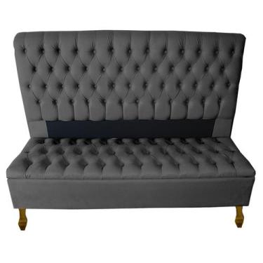 Imagem de Jogo Cabeceira + Recamier Baú Iza Para Cama Box Casal Queen 160 Cm - S