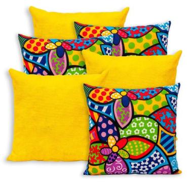 Imagem de Kit 6 Capas de Almofada com Zíper 40cmx40cm Gorgurinho - Dryka Enxovai