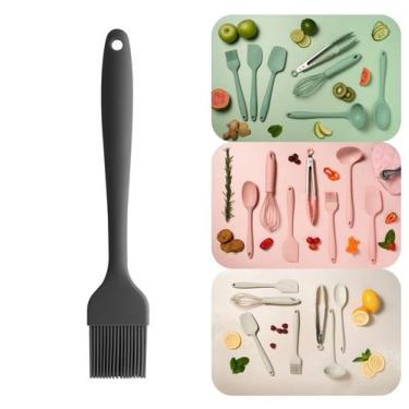 Imagem de Pincel Culinário Silicone Utensílio Cozinha Confeitar Bolos Espatula -