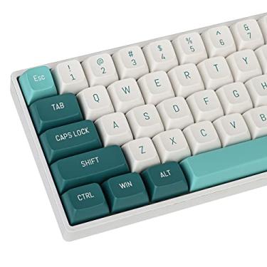 Imagem de Teclas PBT Fogruaden Double Shot, conjunto de 163 teclas, perfil CSA, teclas personalizadas compatíveis com teclado mecânico Cherry Gateron MX (Foggy Forest)