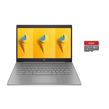 Imagem de HP Laptop Chromebook HD de 14 polegadas para estudantes e empresas, processador Intel Celeron N4120, 4 GB de RAM, 128 GB de armazenamento (64 GB eMMC + memória flash 5ave 64 GB), Wi-Fi, Bluetooth,