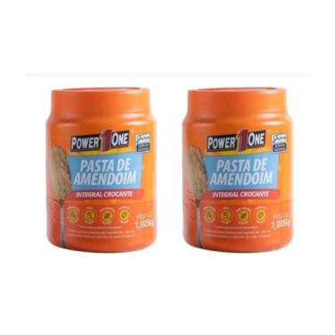 Imagem de 2x Pastas De Amendoim Power One Integral 1kg crocante