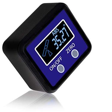 Imagem de Medidor de ângulo digital e transferidor, caixa de nível inclinômetro digital eOUTIL com base magnética para marcenaria, serra de mesa, construção, máquinas de perfuração, alvenaria (azul)