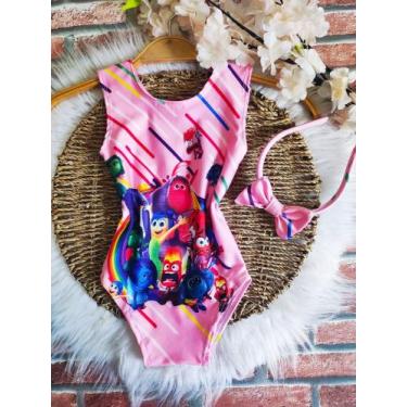 Imagem de Bodys Menina Infantil Temático Divertidamente Rosa + Tiara - AUREA, 01