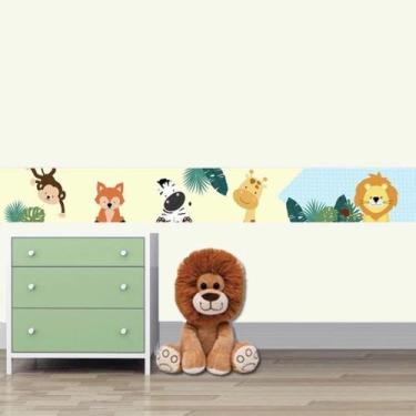 Imagem de Faixa Decorativa Infantil P/ Quarto De Menino Safari Papel de Parede -