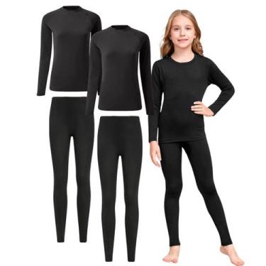 Imagem de 2 Kits Conjunto Térmico Frio Infantil Blusa e Calça Segunda Pele Menin