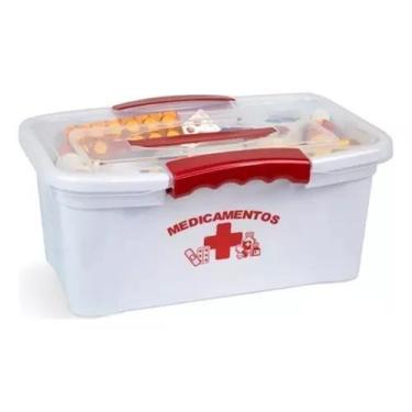 Imagem de Maleta Farmacinha para Remédios com tampa para casa e viagens - AGRAPL