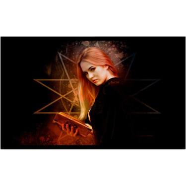 Imagem de Quadro Decorativo Esoterismo Gótico Livro Oráculo Salas Lojas Quartos 