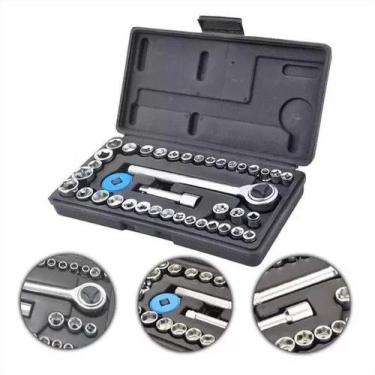 Imagem de Jogo de Soquete Sextavado com 40 PEÇAS - KIT CHAVES