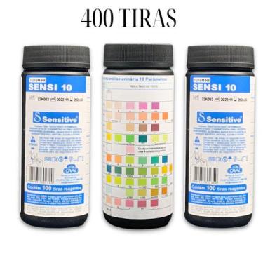Imagem de Kit 400 Tiras Para Uriánalise Urina Com 10 Parametros Reagentes - CRAL
