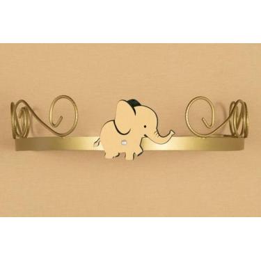 Imagem de Mosquiteiro de Voil Berco Com Dossel Elefante Safari Dourado - Amora C