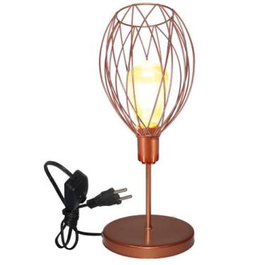 Imagem de Luminária Mesa Abajur Mini Aramado Nest P/Decorar - CM GLASS - CLEIDE 