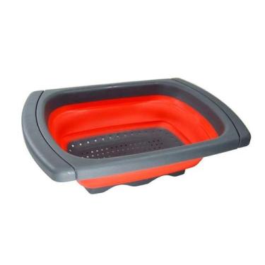 Imagem de Escorredor Alimentos e Utensílios Cozinha Retrátil Silicone 39cm - Hau