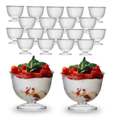 Imagem de Kit C/20 Mini Tacinha Sobremesa Servir Festa 150ml - TT