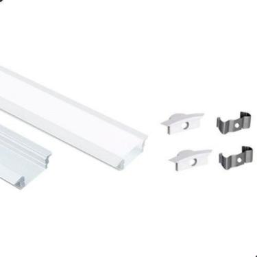 Imagem de Perfil De Led Embutir 24mm Slim 1,5m De Aluminio Para Gesso - Vled, Br