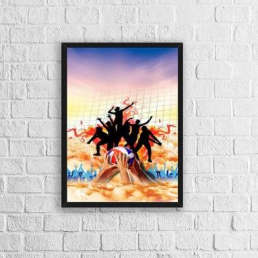 Imagem de Quadro Decorativo Vôlei De Praia 24x18cm - Quadros On-line, Madeira br