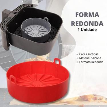 Imagem de Kit Forma Cesto De Silicone Para Air Fryer Fritadeira Elétrica Micro-o